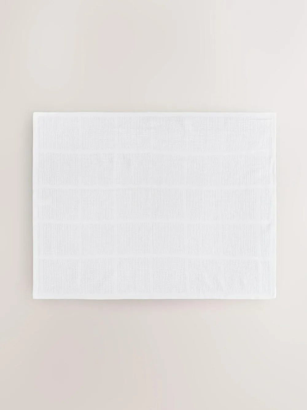 Online Next 2 Pack 100% Cotton Baby Cellular Blanket White