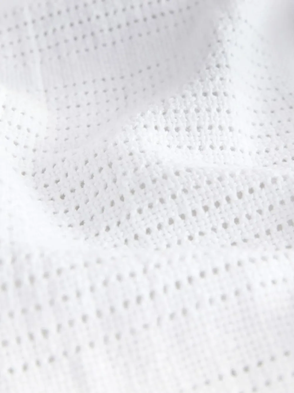 Online Next 2 Pack 100% Cotton Baby Cellular Blanket White