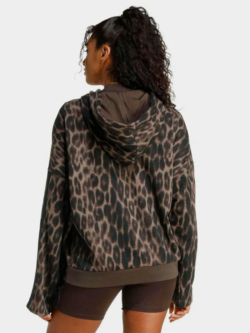 adidas Animal Seasonal Essentials Leopard Print French Terry Hoodie With 3-Stripes^Women Hoodies & Sweatshirts|Sportswear