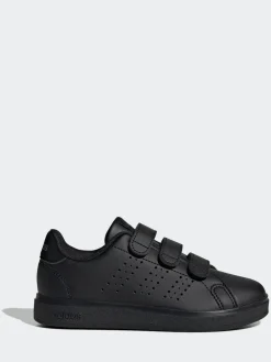 New adidas Advantage Base 2.0 Hook and Loop Kids Trainers Black