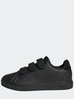 New adidas Advantage Base 2.0 Hook and Loop Kids Trainers Black