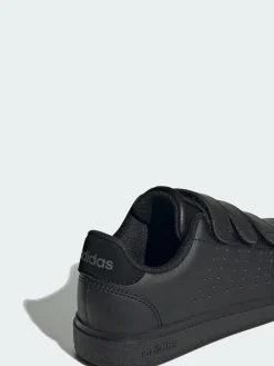 New adidas Advantage Base 2.0 Hook and Loop Kids Trainers Black