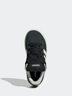 Clearance adidas Black Grand Court 00s Suede Lace Kids Trainers