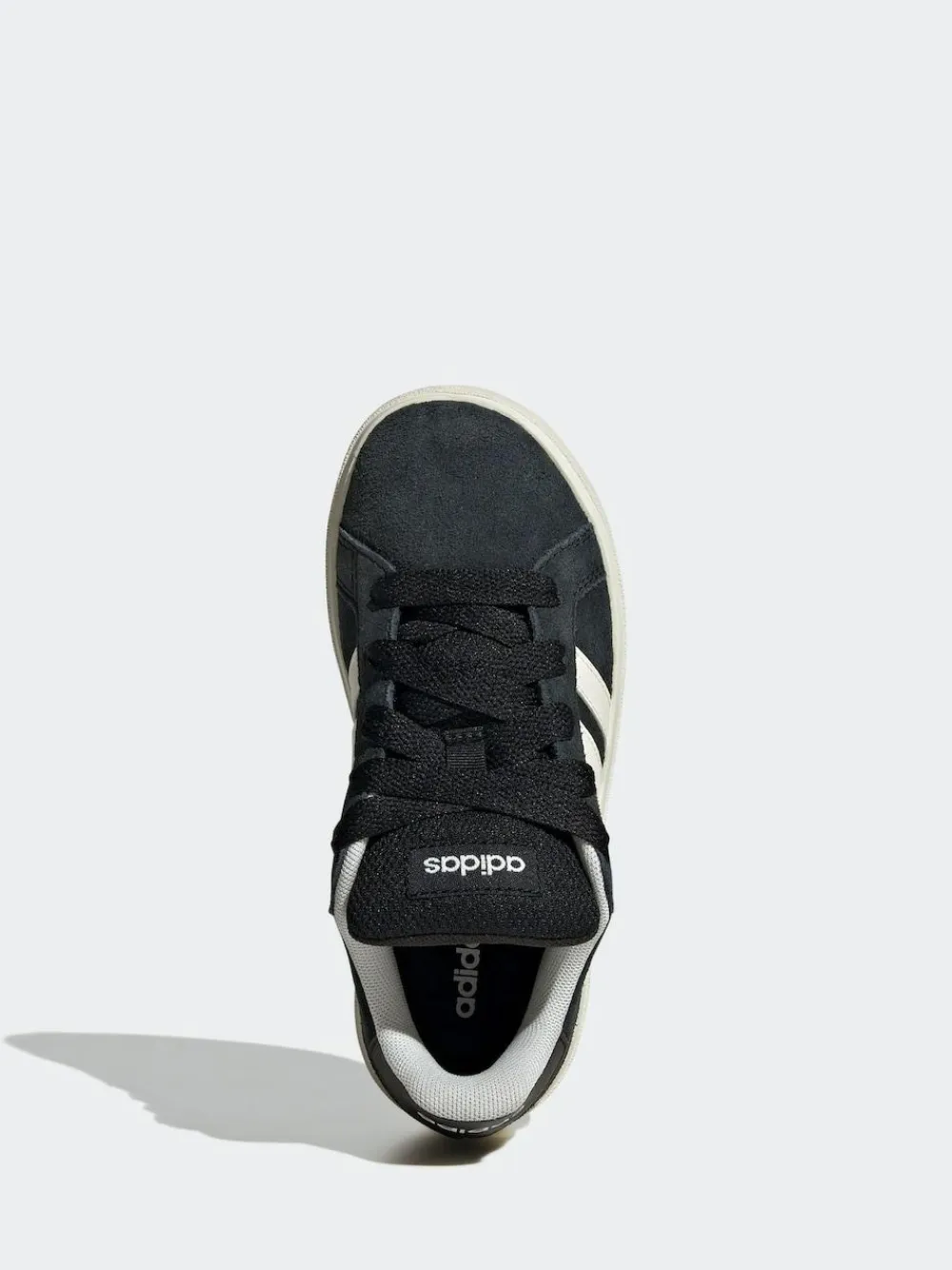 Clearance adidas Black Grand Court 00s Suede Lace Kids Trainers