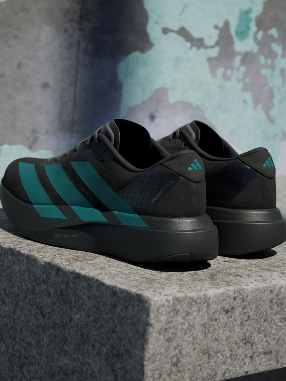 adidas Black/Green Adizero EVO SL Trainers