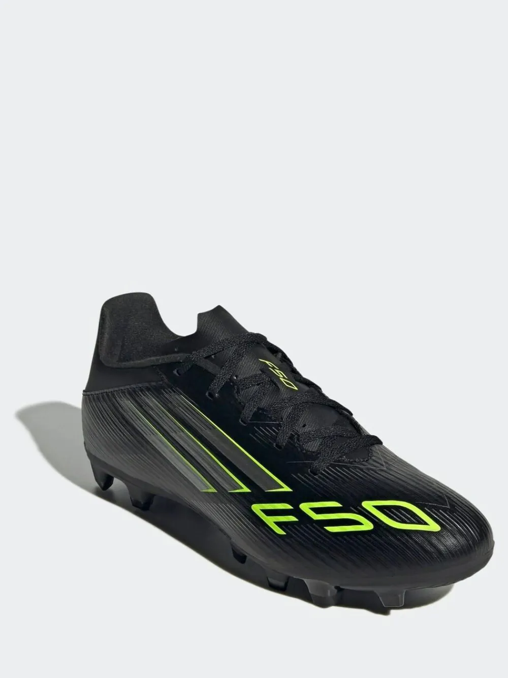 adidas Black/Grey Adult F50 Club Firm/Multi Ground Boots^ Soccer Cleats