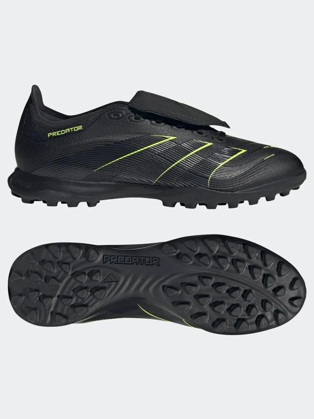 adidas Black/Grey Adult Predator League Fold-Over Tongue Turf Boots^ Soccer Cleats