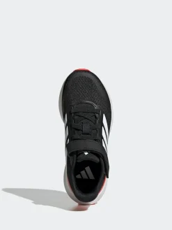Clearance adidas Black/Red Runfalcon 5 Elastic Lace Running Kids Trainers