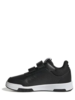 adidas Black/White Hook and Loop Tensaur Kids Trainers^BOY Sneakers|Sneakers