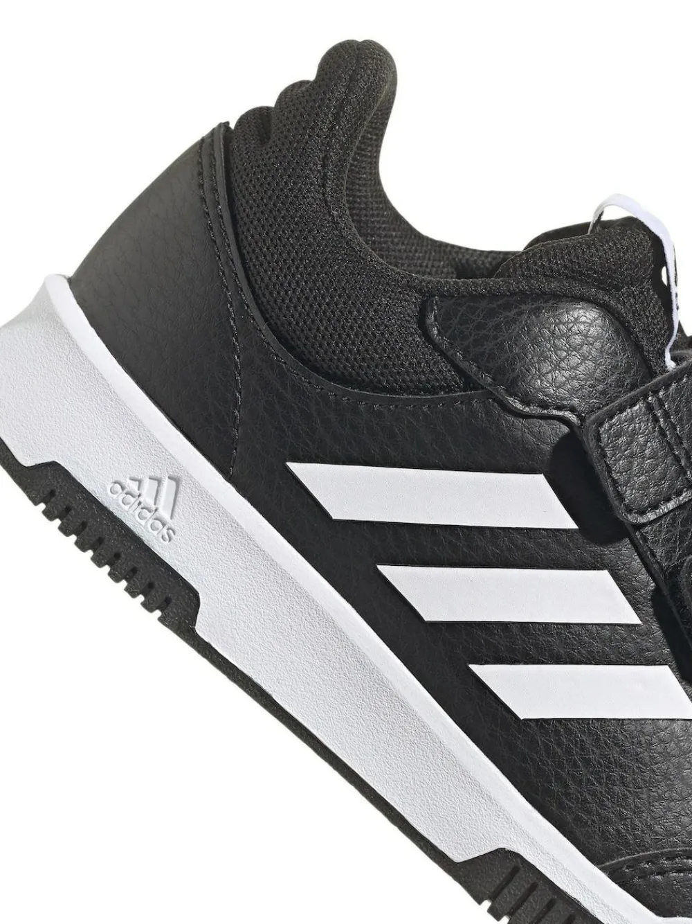 adidas Black/White Hook and Loop Tensaur Kids Trainers^BOY Sneakers|Sneakers