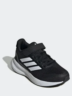 adidas Black/White Runfalcon 5 Elastic Lace Running Kids Trainers^BOY Sneakers|Sneakers