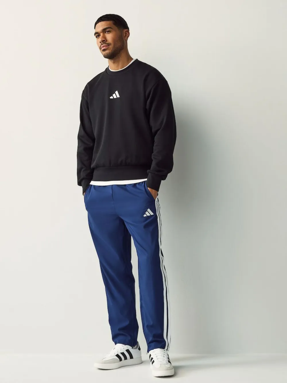 Sale adidas Essentials 3-Stripes Stanford Open Hem Joggers Blue