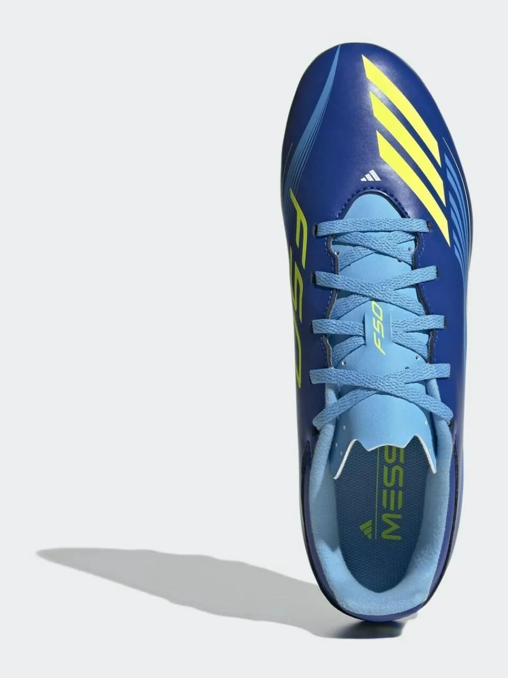 Clearance adidas Blue/Yellow Adult F50 Messi Club Firm Ground Boots