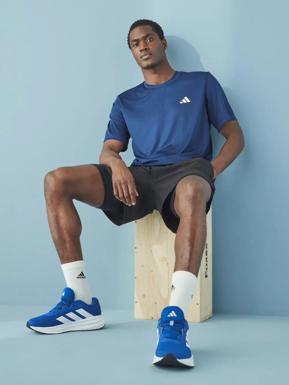 adidas Navy Blue Train Essentials Training T-Shirt^ Tops & T-Shirts