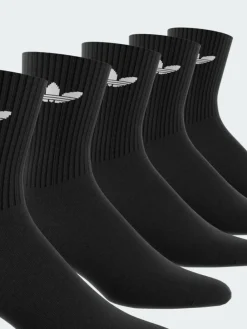 Sale adidas Originals Black Dark Trefoil Crew Socks 6 Pack
