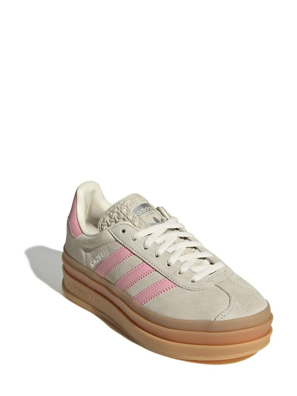 adidas originals Gazelle Bold Lace Junior Trainers Neutral/Pink