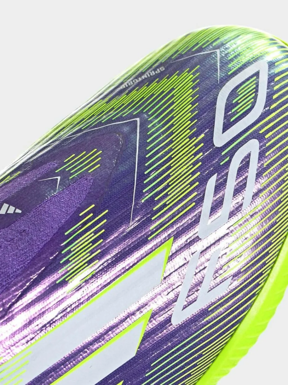 adidas Purple/Lime Kids F50 League Laceless Turf Boots^ Soccer Cleats