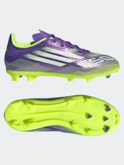 adidas Purple/White Kids F50 League Firm/Multi Ground Boots^ Soccer Cleats