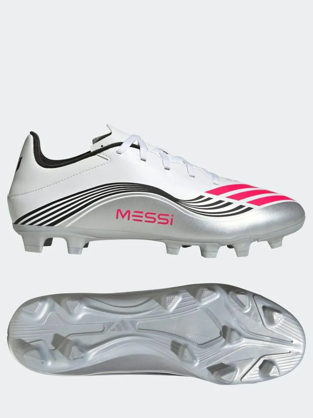 Sale adidas White/Blue Adult F50 Messi Club Firm Ground Boots