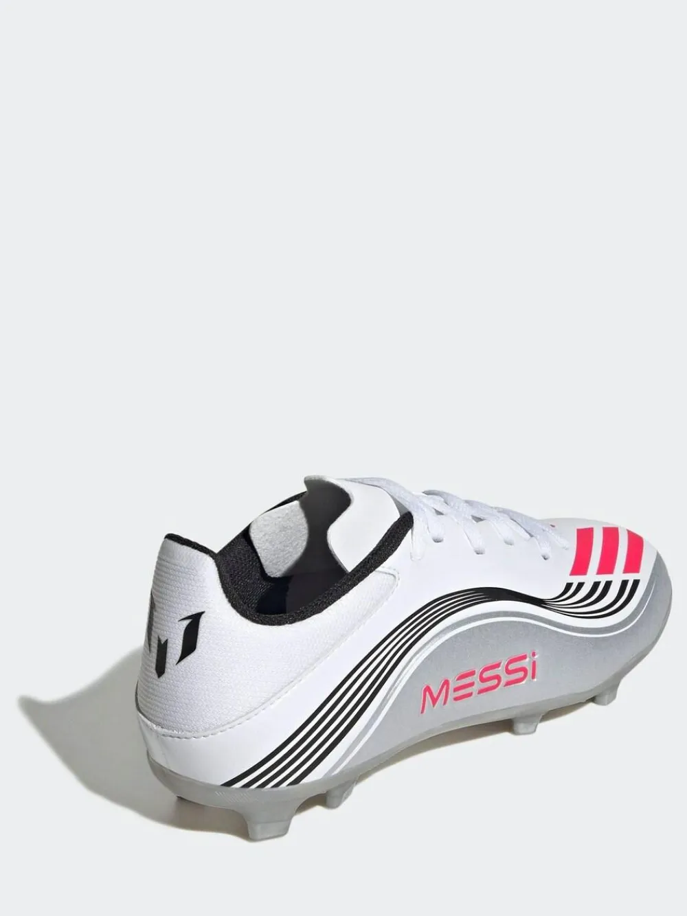 adidas White/Blue Kids F50 Messi League Firm/Multi Ground Boots^ Soccer Cleats