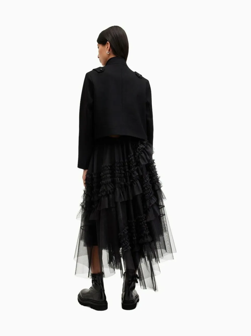 Sale All Saints AllSaints Jen Tulle Skirt Black