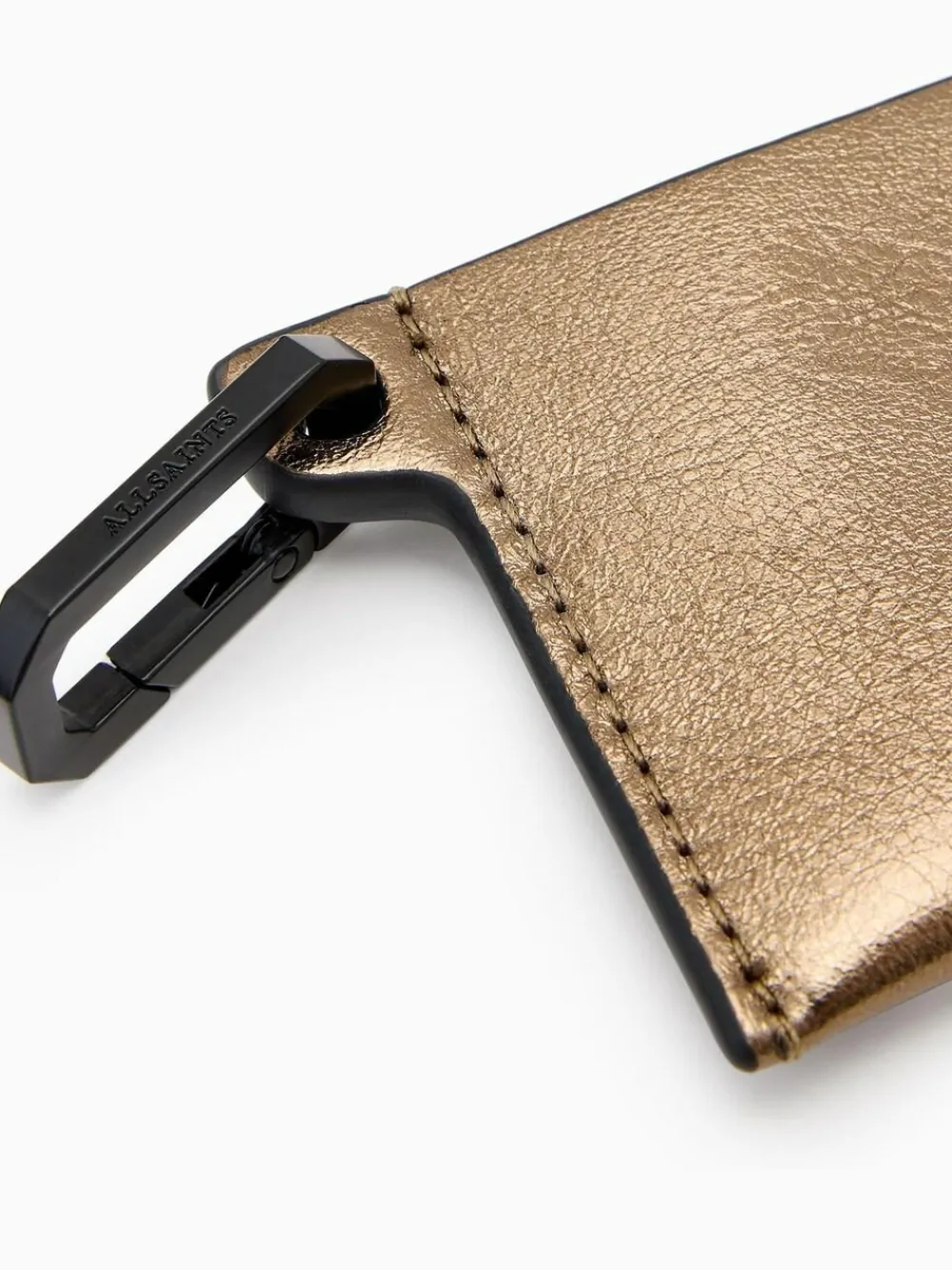 Clearance All Saints AllSaints Hex Cardholder Gold