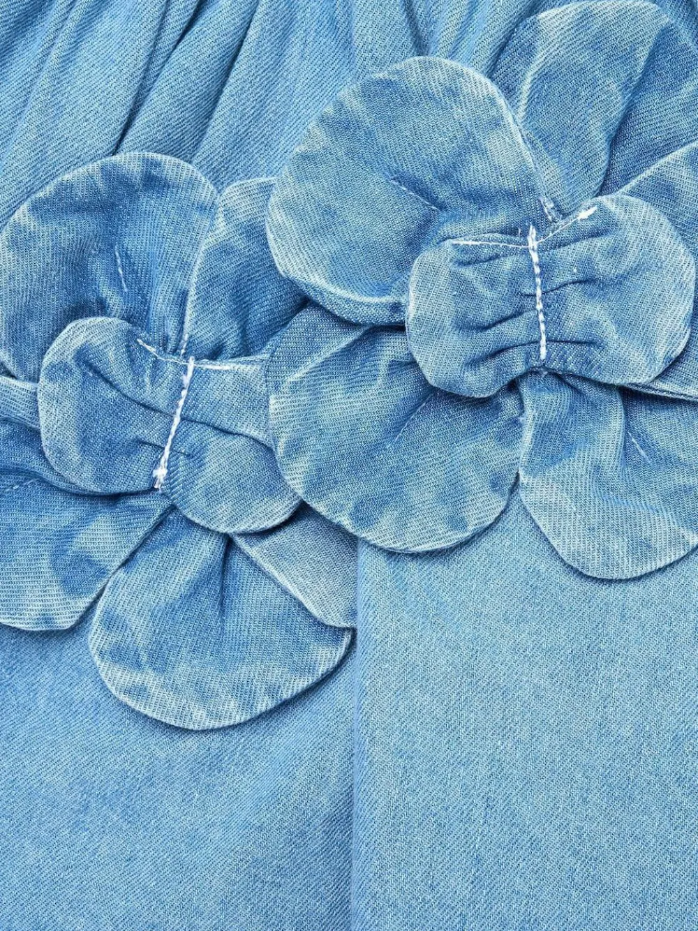 Best Angel & Rocket Blue Eden 3D Flower Denim Skirt