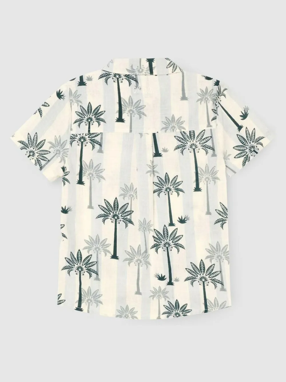 Angel & Rocket Blue Jamie Palm Stripe SS Shirt^BOY Shirts