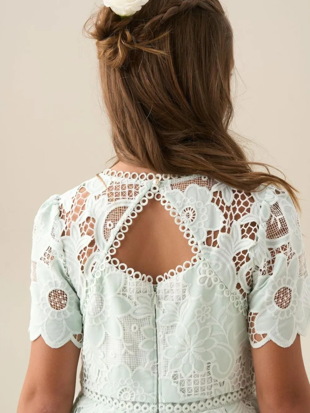 New Angel & Rocket Maeva Mint Lace Dress Green