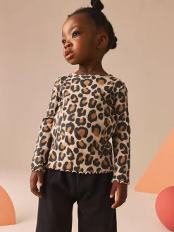 Next Cotton Rich Long Sleeve Rib T-Shirt (3mths-7yrs)^ T-Shirts