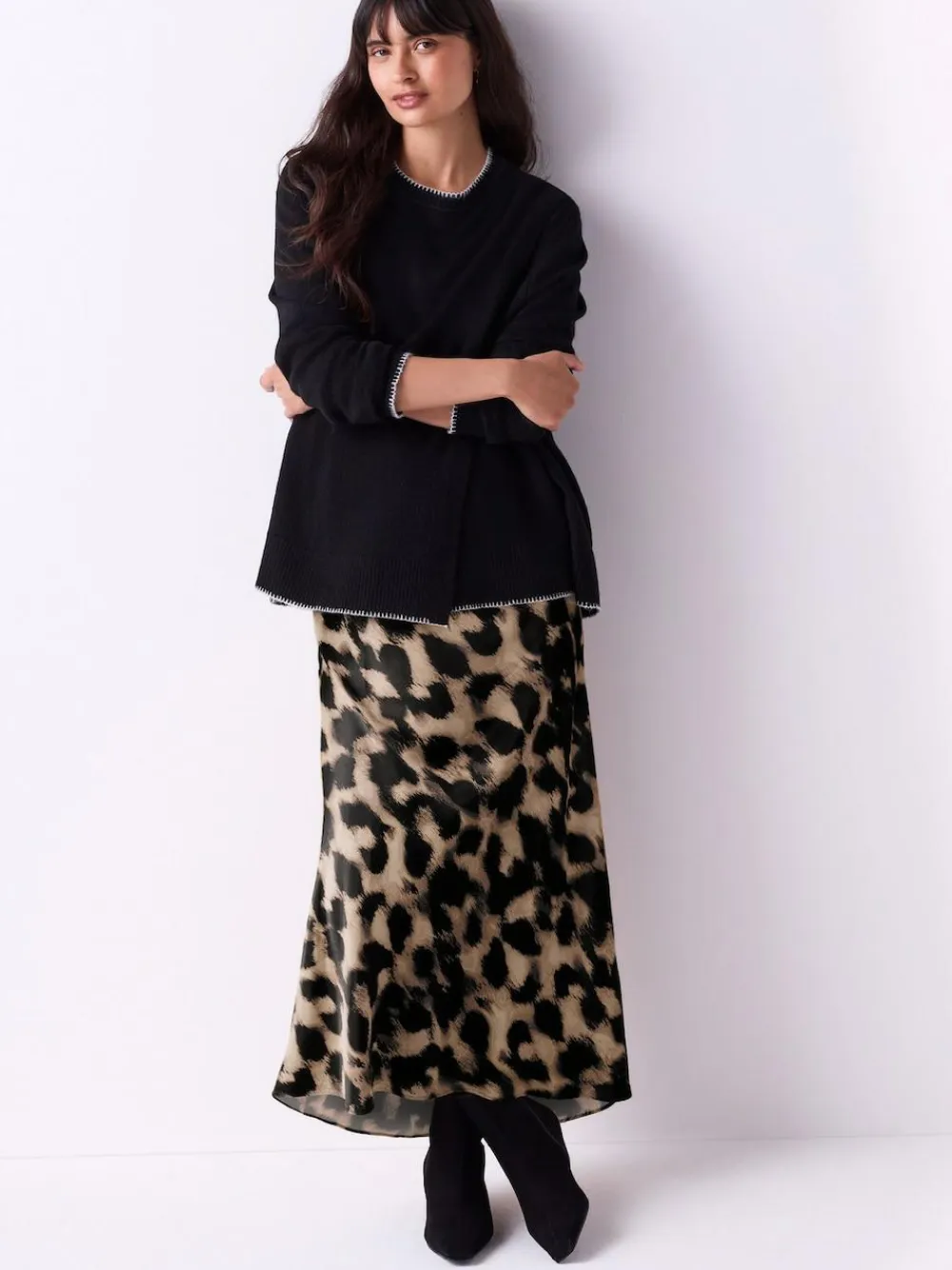Next Animal Print Maternity Satin Maxi Skirt^Women Skirts
