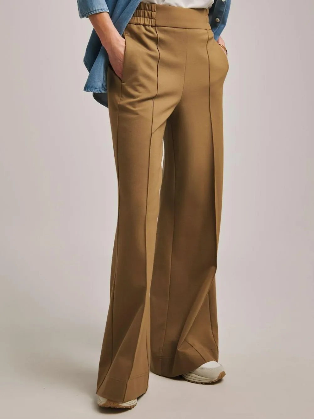 Best JD Williams Anthology By Premium Ponte Wide Leg Trousers Camel