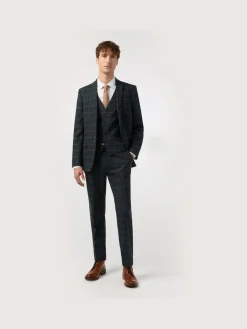 Outlet Antique Rogue Blue Dax Herringbone Check Jacket