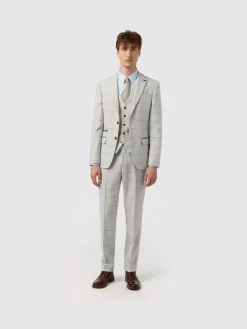 Clearance Antique Rogue Grey Powell Checks Tweed Jacket