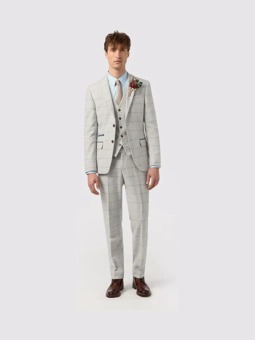 Clearance Antique Rogue Grey Powell Checks Tweed Jacket