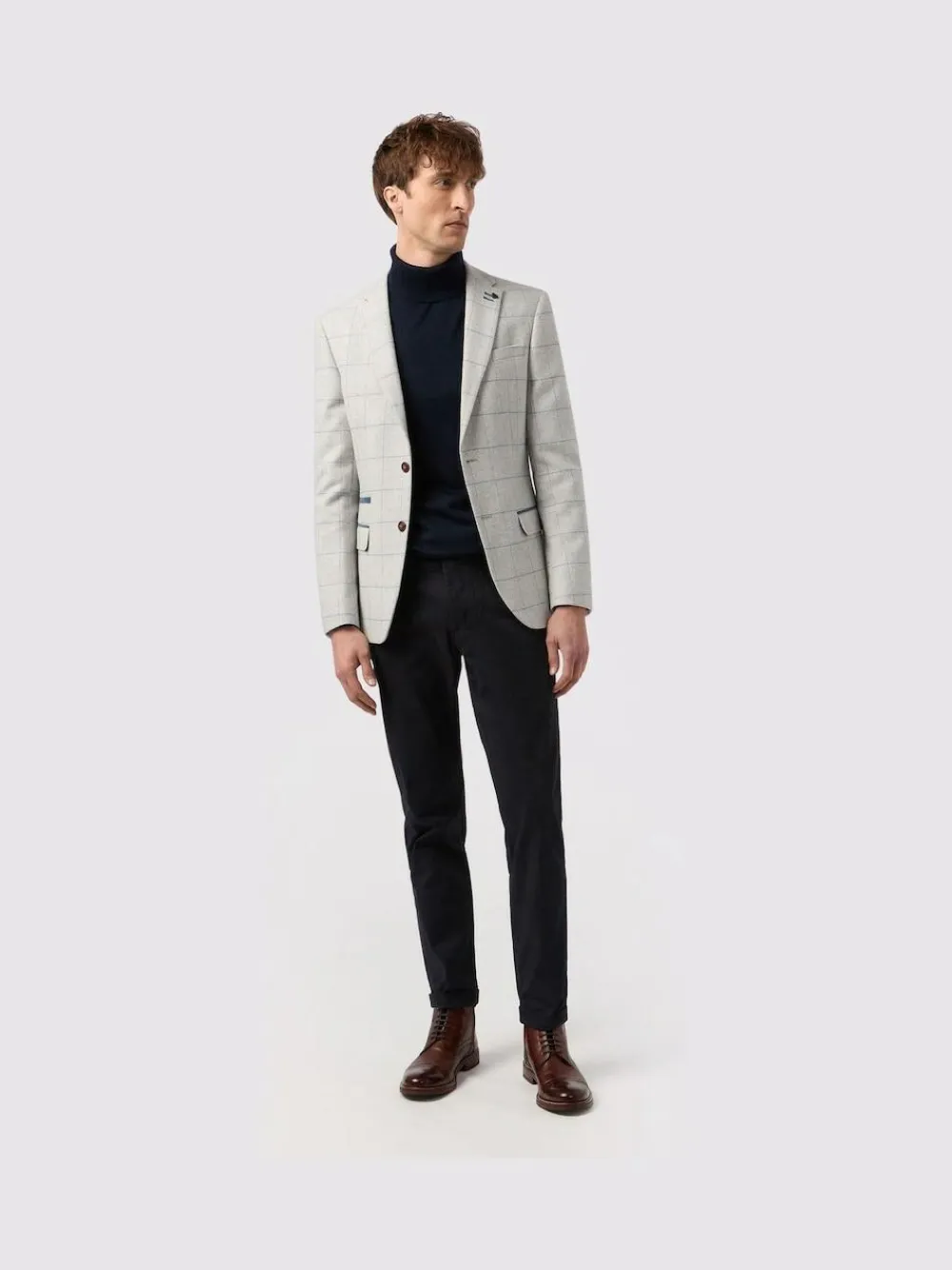 Clearance Antique Rogue Grey Powell Checks Tweed Jacket