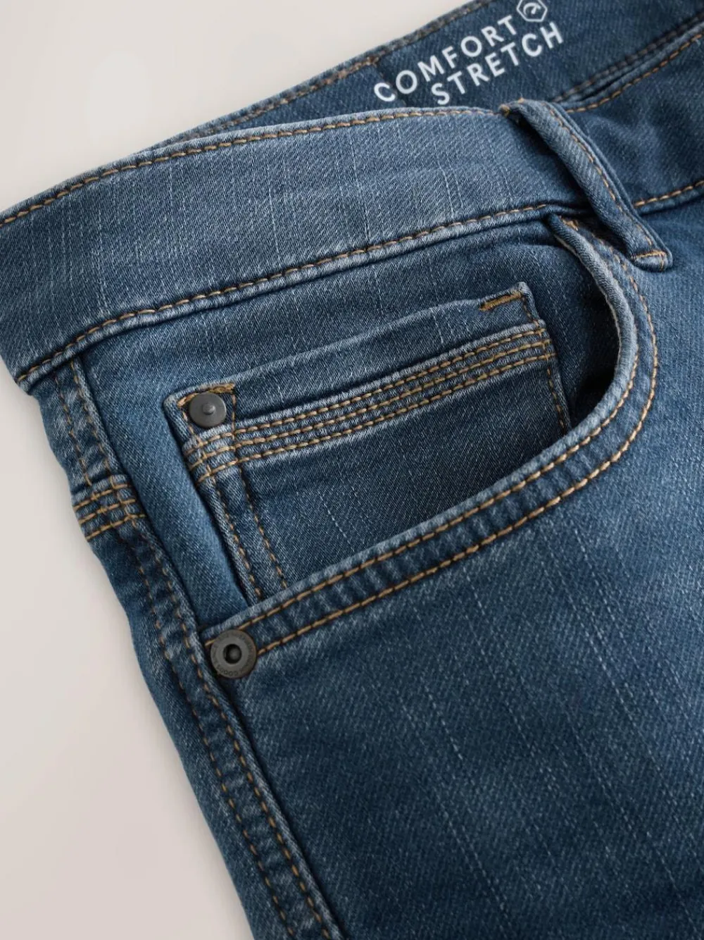 Next Ash Blue Relaxed Fit Comfort Stretch Jeans^ Jeans|Jeans