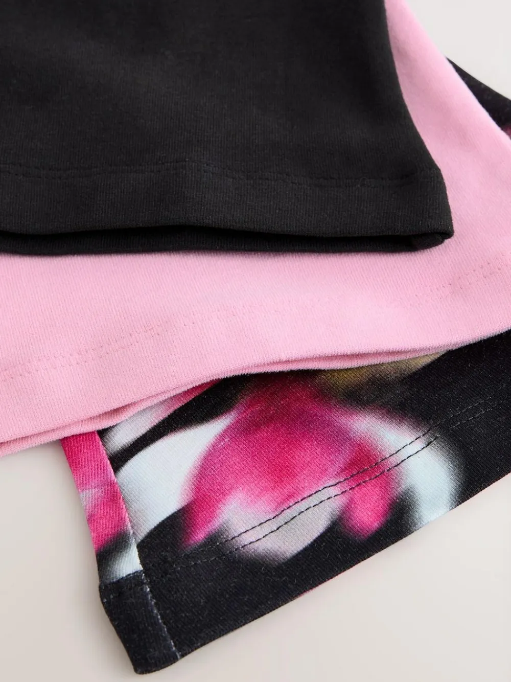 New Baker by Ted Baker 3 Pack Black/Pink Flares Leggings
