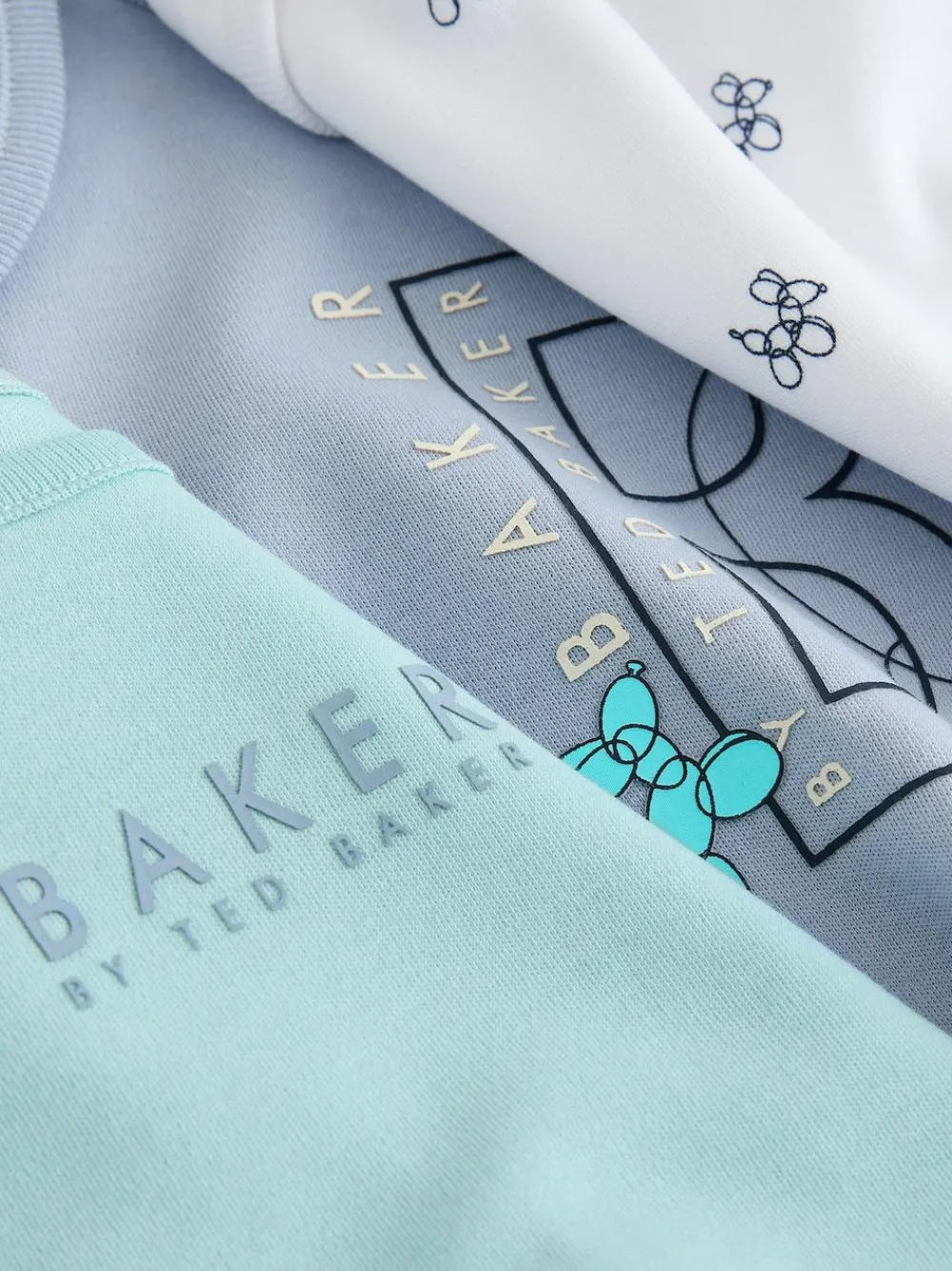 Hot Baker by Ted Baker Blue 3 Pack Short Sleeve Bodysuits