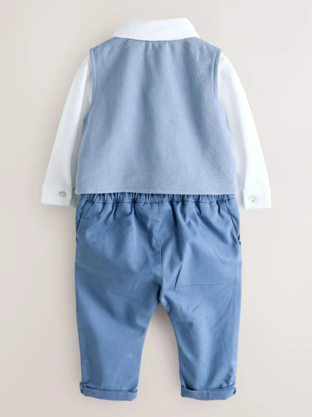Hot Baker by Ted Baker Blue Smart Bow Tie Rompersuit