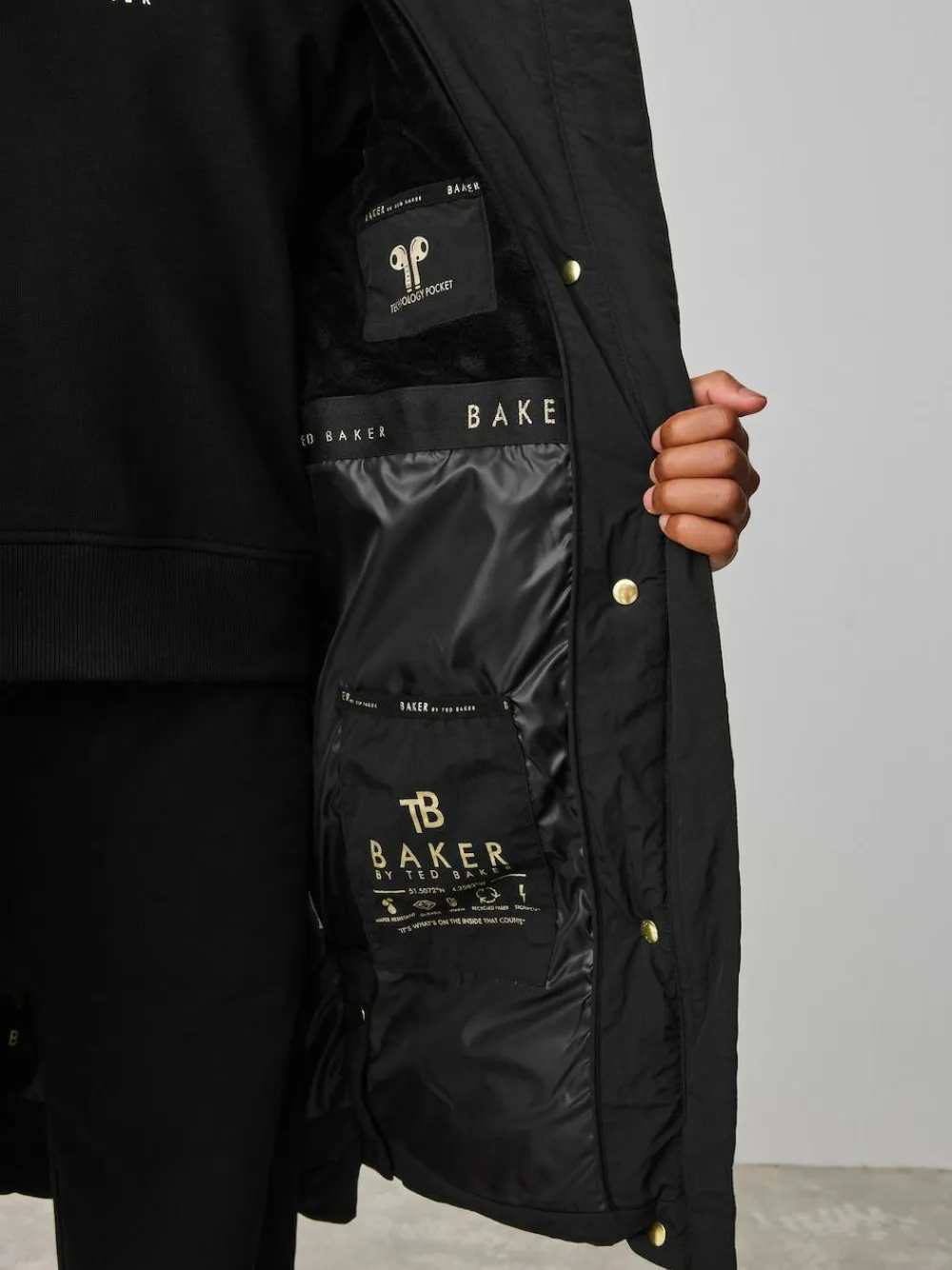 Baker by Ted Baker Girls Shower Resistant Longline Padded Coat^ Jackets & Coats|Snowsuits & Coats