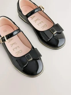 Baker by Ted Baker Girls Back to School Patent Mary Jane Black Shoes with Bow^ Shoes|Shoes