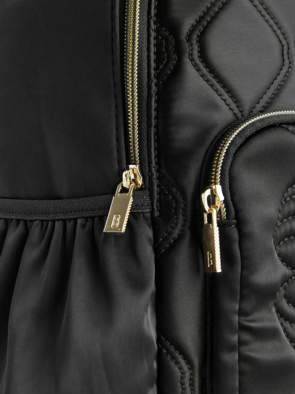 Baker by Ted Baker Girls Back To School Black Quilted Bow Backpack with Pencil Case^ Bags