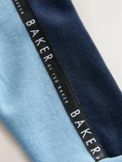 Clearance Baker by Ted Baker Panel Long Sleeve Romper Blue/Black