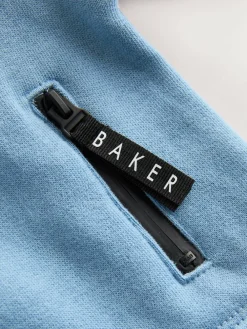Clearance Baker by Ted Baker Panel Long Sleeve Romper Blue/Black