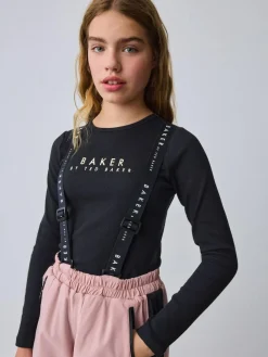 Baker by Ted Baker Pink Waterproof Logo-Tape Padded Ski Salopettes Trousers^ Pants & Leggings|Pants & Leggings