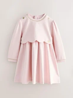 Baker by Ted Baker Scallop Ponte Dress Pink