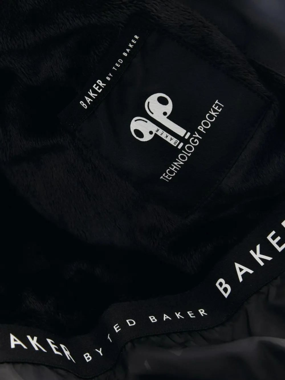 Hot Baker by Ted Baker Shower Resistant Longline Padded Coat Black