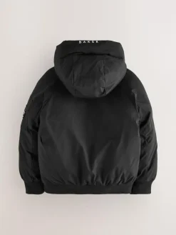 Hot Baker by Ted Baker Shower Resistant Padded Bomber Black Coat