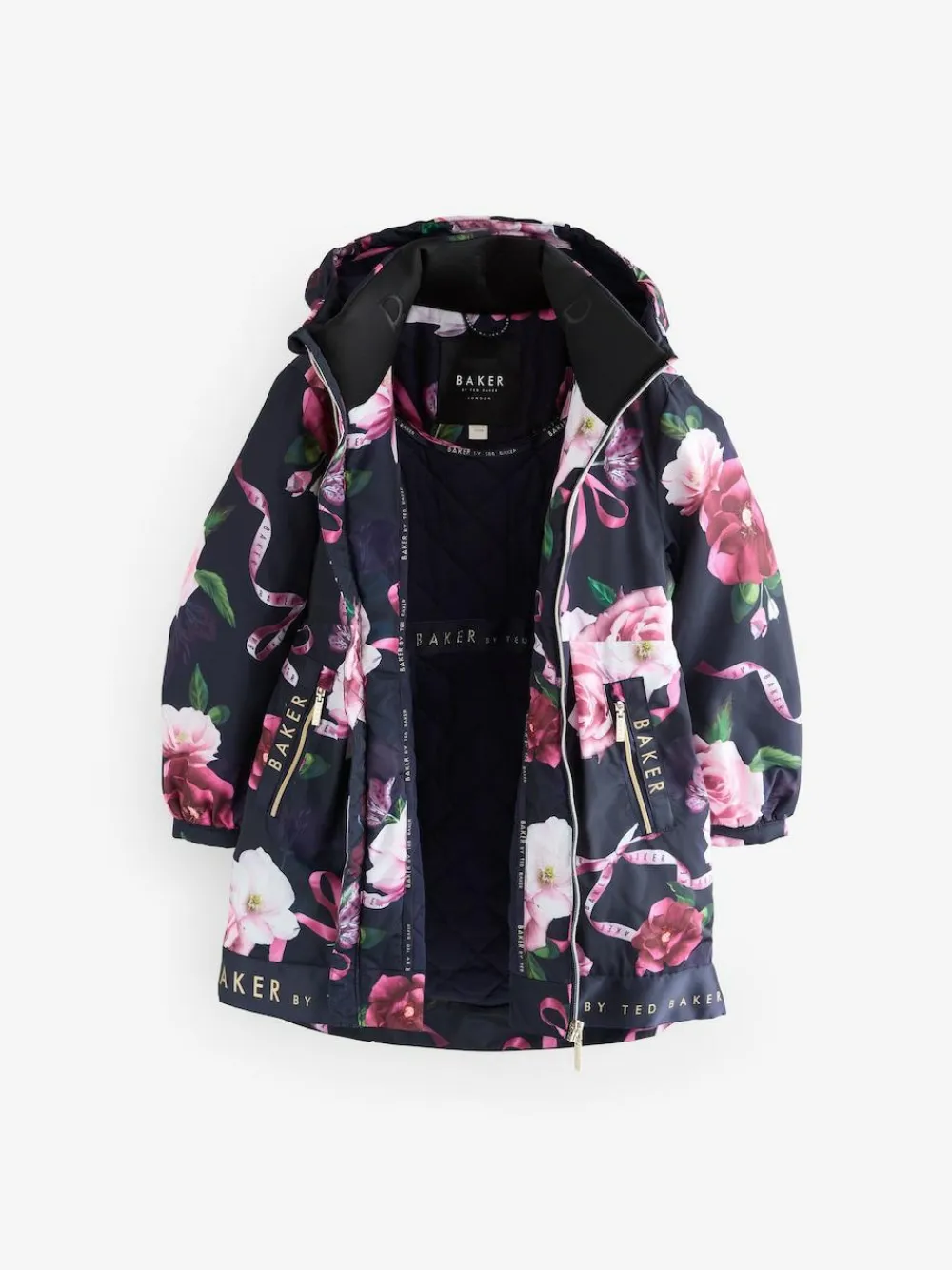 Baker by Ted Baker Shower Resistant Branded Hem Raincoat^ Jackets & Coats|Snowsuits & Coats